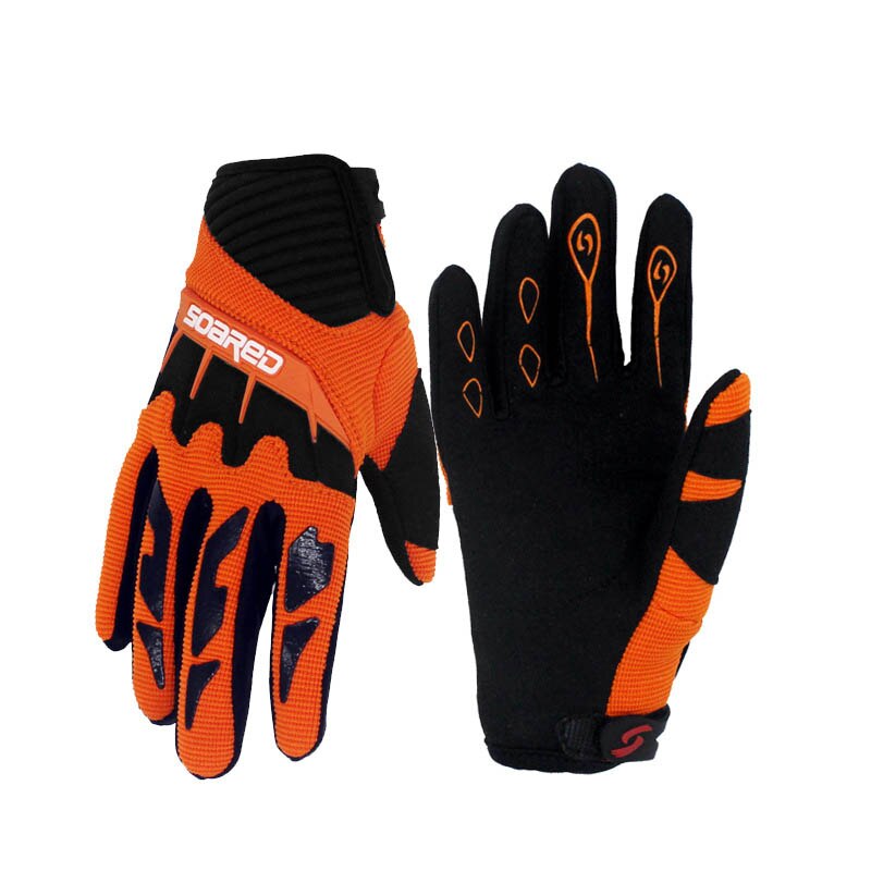 Children Skating Gloves Full Finger Adjustable Quick-release Handwear Outdoor Sportswear Accessories, 3-12 Years Old LQ4857: Orange / S