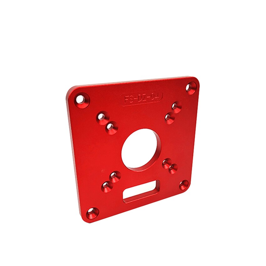Universal Router Table Insert Plate Aluminium Alloy Red Router Plate for DIY Woodworking Engraving Machine 120x120mm