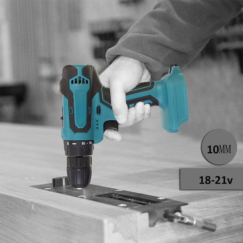 18V 21V Electric Cordless Drill Screwdriver 90NM Torque Drilling Machine Mini Hand Drill Wireless Power Tool for Makita Battery