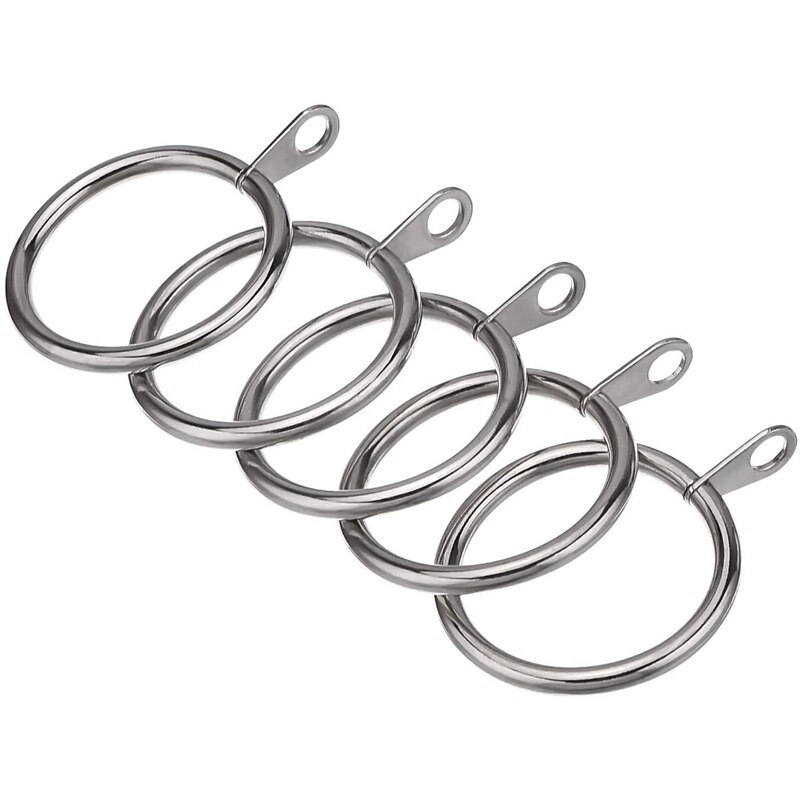 40 Pcs Metalen Gordijn Ring Voor Gordijnen En Polen, bungelende Sliding Oogje Ring 32 Mm Binnendiameter (Zilver)