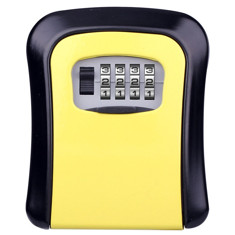 Wall Mount Key Storage Secret Box Keychain Holder Organizer 4 Digit Combination Password Security Code Lock No Key Home Safe: G2 yellow