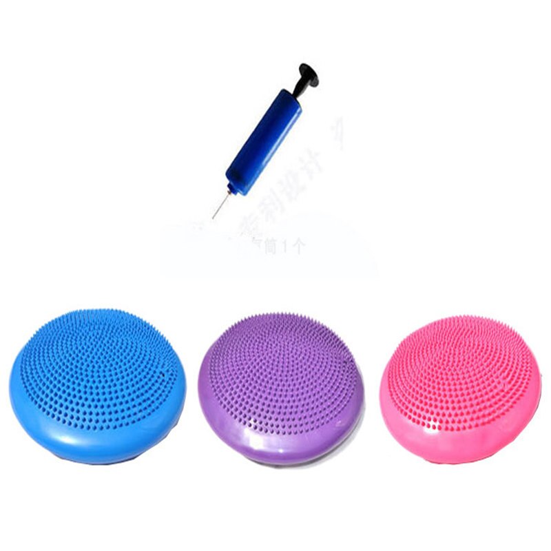 34cm Balance Disc - Yoga Stability Wobble Cushion - PVC - with Free Pump