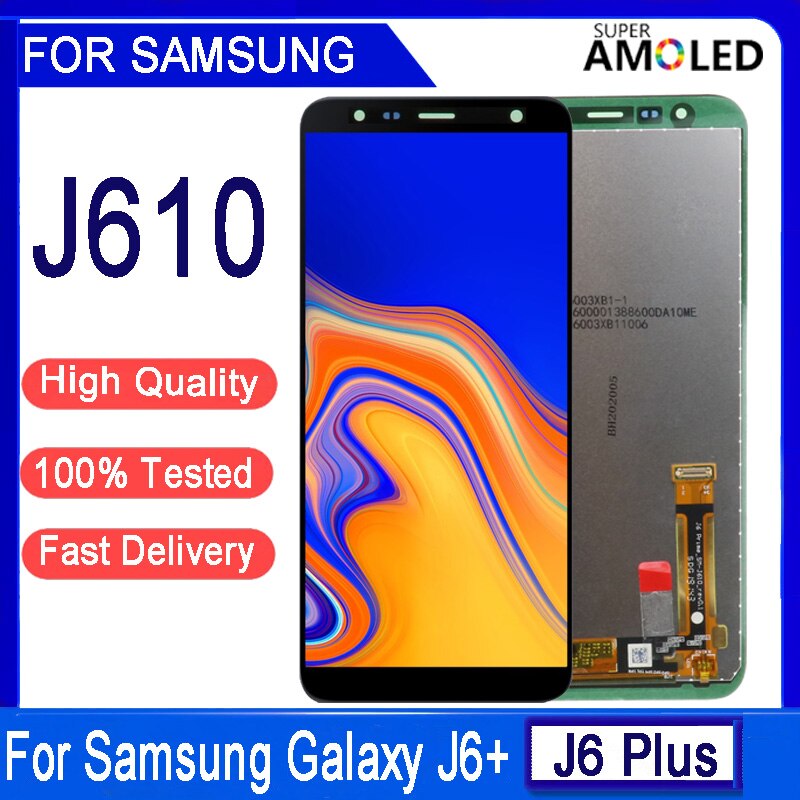 6.0 Inch Originele Voor Samsung Galaxy J6 Plus J610 SM-J610F J610FN Lcd-scherm Touch Screen Assembly Voor Samsung J6 + lcd-scherm