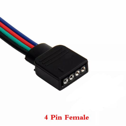 5pcs RGB RGBW connector Male Female plug wire socket connect Cable Wire for 5050 3528 LED Strip light strip to controller: 5pcs 4pin female