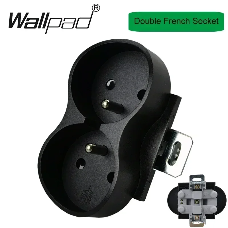 EU Neutral Wood Wall Panels FAN Reset Retro Electric Switch Euro French Power Socket with Type A C USB Fast Outlet TV Data Cat6