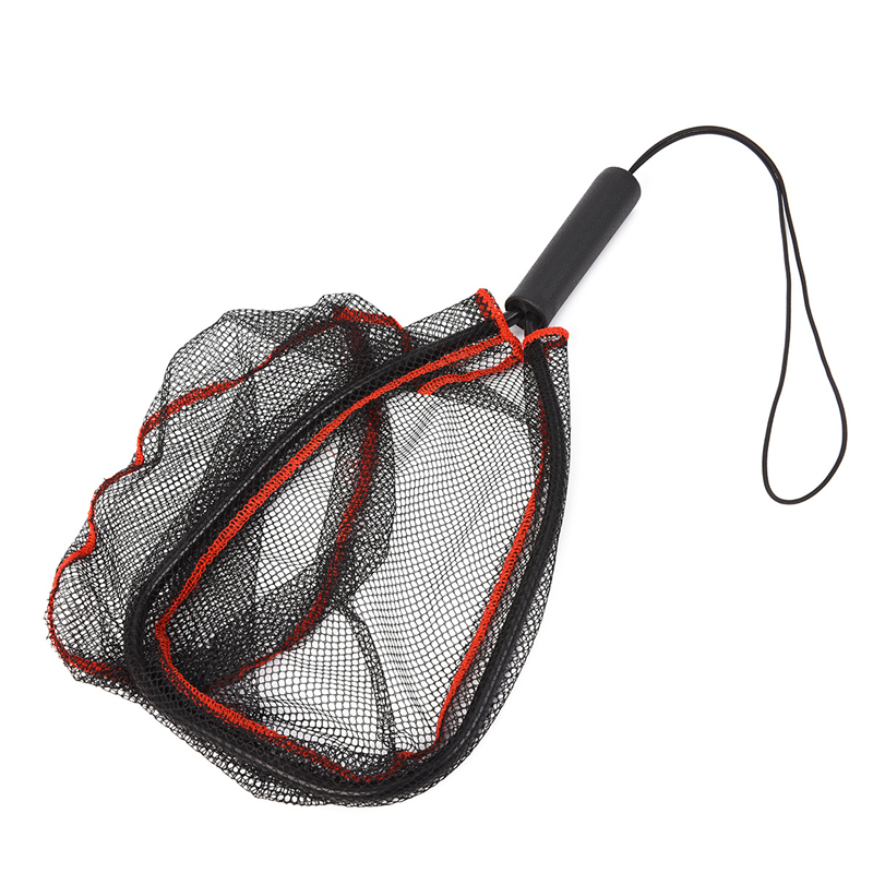 Redes de aterrizaje portátiles de aluminio, Red de inmersión para pesca con mosca, mango de goma, red Brail, accesorios de equipo de pesca, 1 ud.