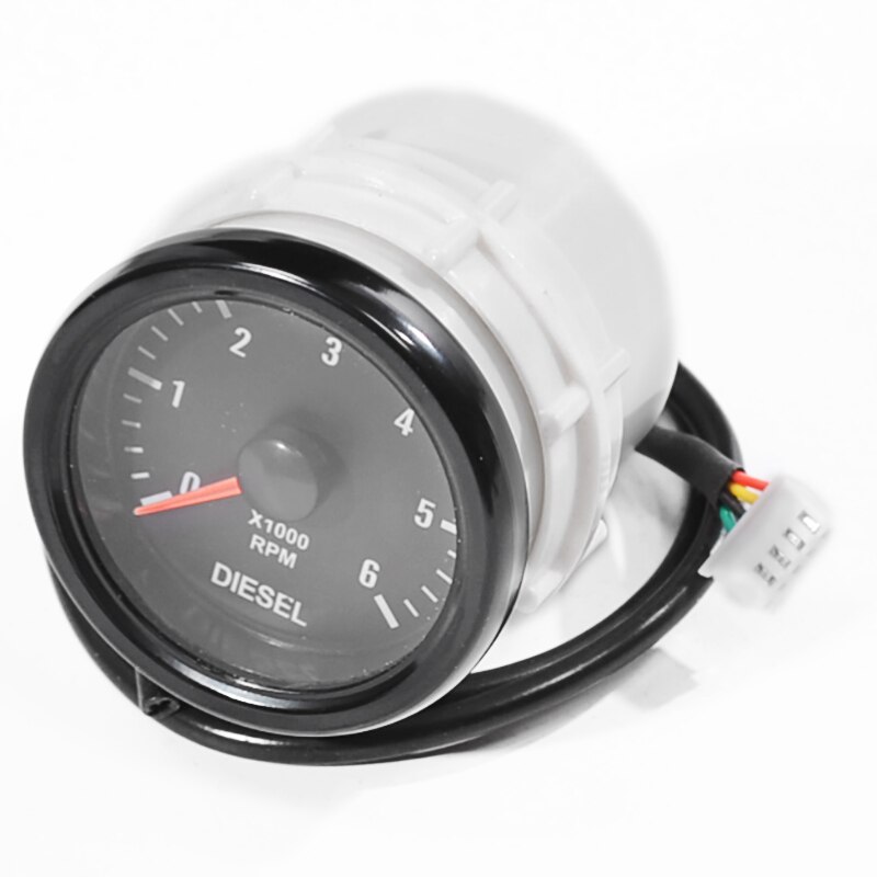52MM 0-6000 RPM (On Dash) White Electrical Tachometer Gauge For Diesel Motor Engine Electrical Tachometer Gauge Car Accessories