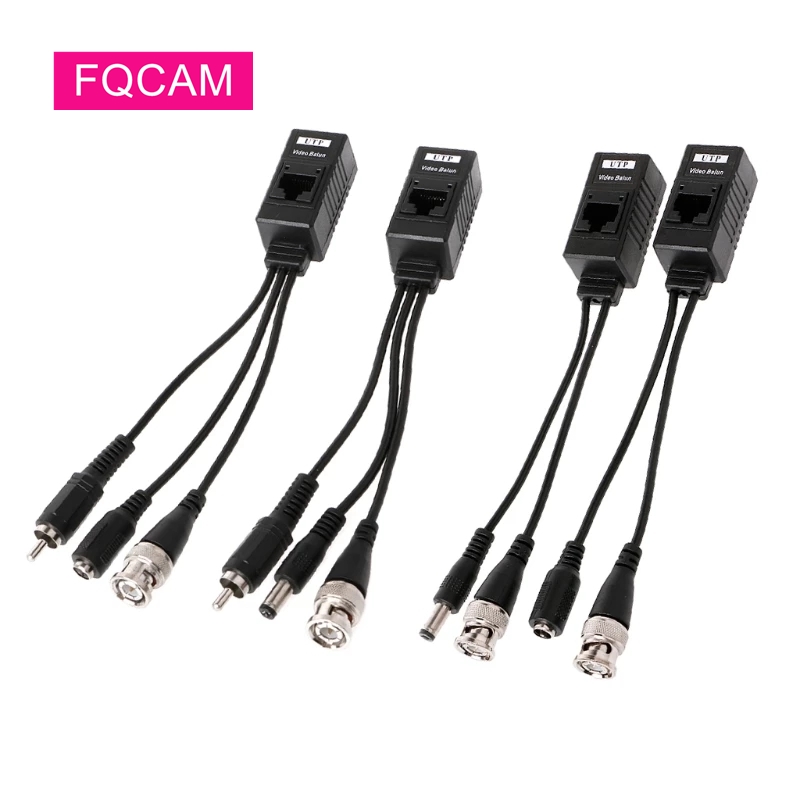 10 Pairs Bnc Naar RJ45 Passieve Video Power + Audio Balun Transceiver Voor Ahd Tvi Cvi Cctv Camera Systeem Accessoires
