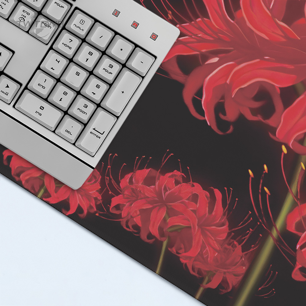 Mauspad Gaming Red Spider Lily XL Home Custom HD Großes Mauspad XXL Tastaturpad Büroteppich Weiches PC Desktop-Mauspad