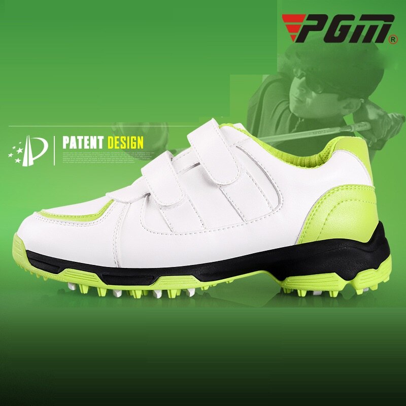 PGM Children Golf Shoes Girls And Boys Leisure Section Fixed Nail Waterproof Non-slip Sneakers Kids Comfort Soft Sports Shoes