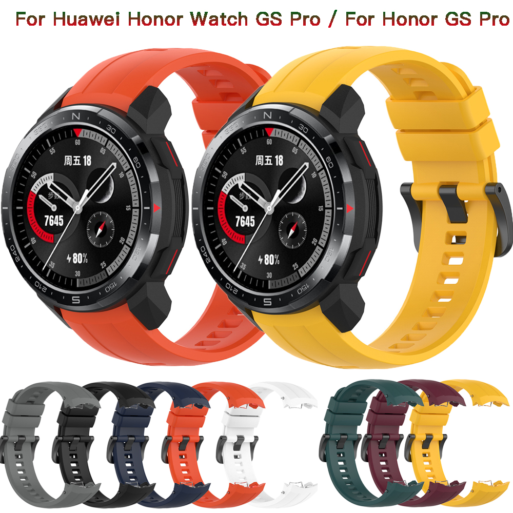 Bracelet en Silicone souple pour Huawei Honor Watch GS Pro, Bracelet de remplacement pour montre intelligente Honor GS Pro