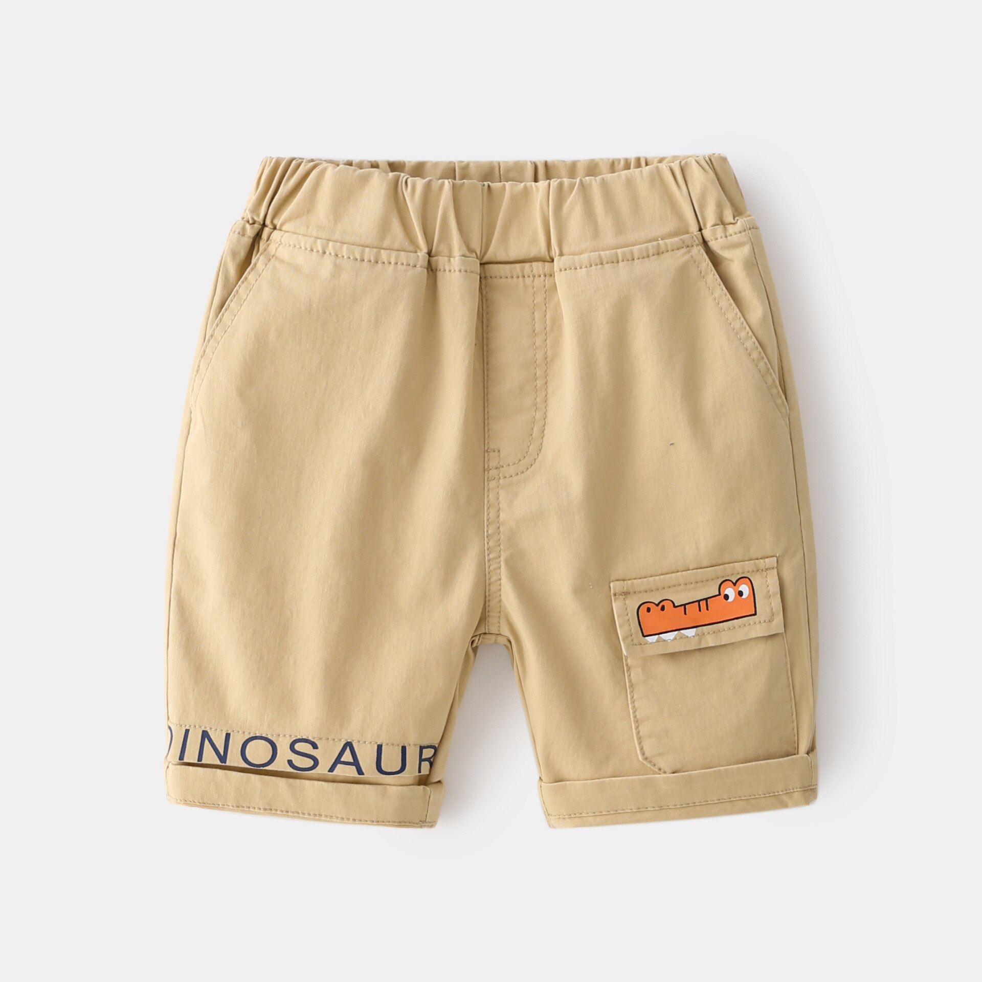Jongens Zomer Shorts Baby Mode Korte Broek Kinderen Brief Knie Lengte Broek 3-7 Jaar Kids Casual shorts Broek: Khaki / 7T