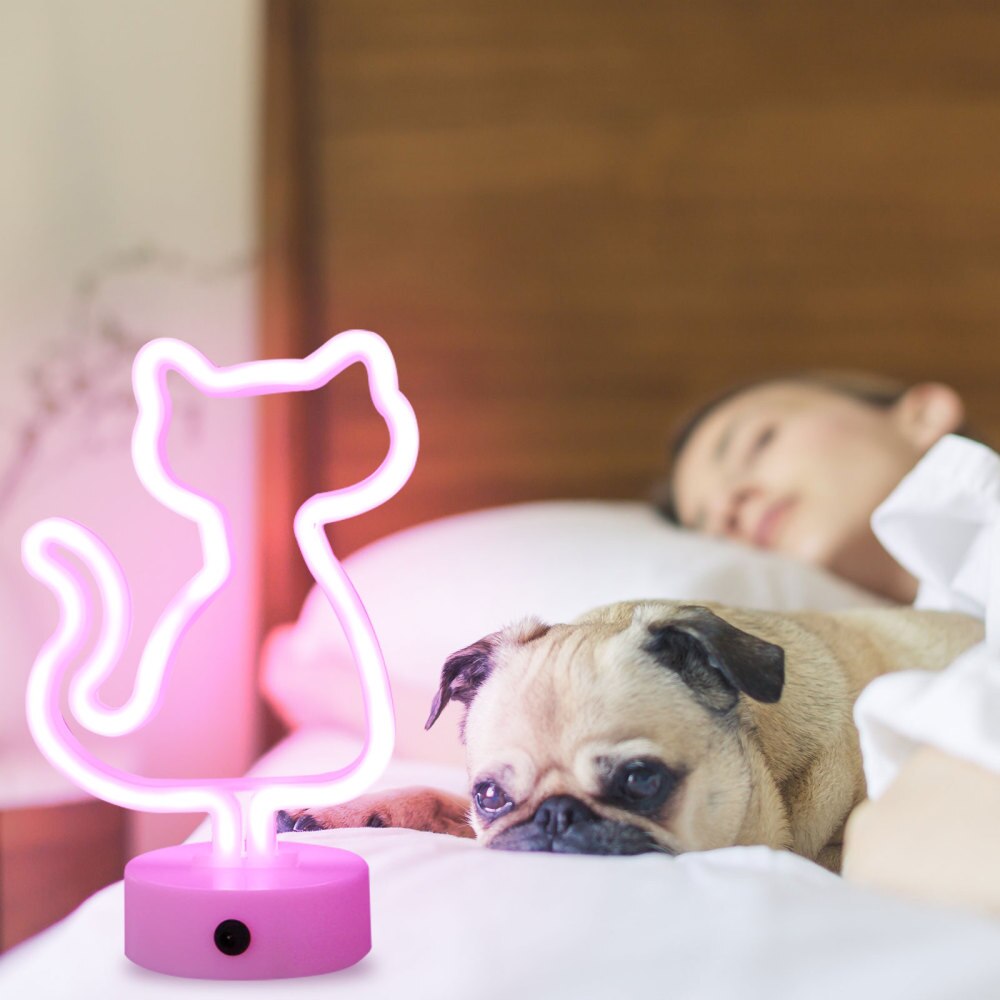 Desktop Green Night Light Acrylic LED Shaped Neon Light (Dual Use)