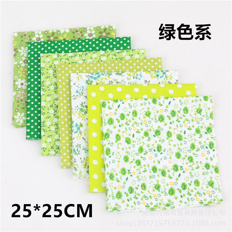 7 pièces/ensemble carré coton tissu imprimé tissu couture Quilting tissus pour Patchwork bricolage 100% coton décontracté plante imprimé 7 pièces/ensemble carré coton tissu imprimé tissu couture Quilting tissus pour Pa: 25X25CM 1