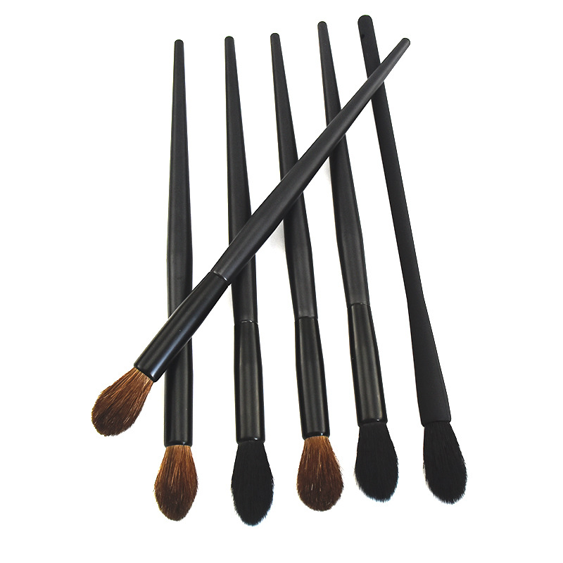 MECLOVOR, 1 pieza, brocha para resaltar el contorno de la nariz, cepillo de manchas, pelo de Animal, lana, cepillo para pelo de caballo, Kits de herramientas cosméticas para mujeres