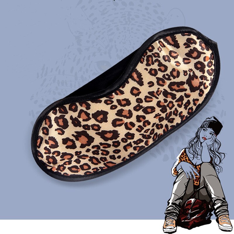 Dacron-mascarilla de dormir suave y cómoda, máscara para dormir, leopardo, cebra, estilo, para el trabajo, estudio, viajes en casa, funda para los ojos portátil