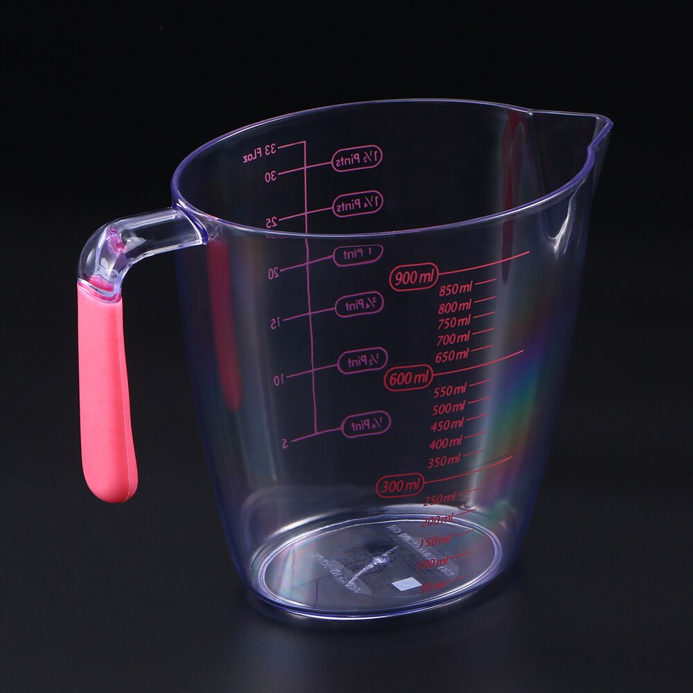 900ml Transparent Measuring Cup with Marking Scales Baking Kitchen Measuring Pitcher Measuring Cup