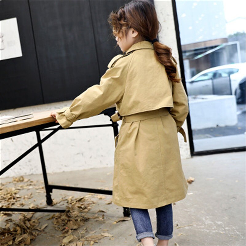 Giacca doppiopetto per abbigliamento per ragazze giacche a vento per bambina giacche per bambini Trench in cotone giacche cappotto moda per ragazze