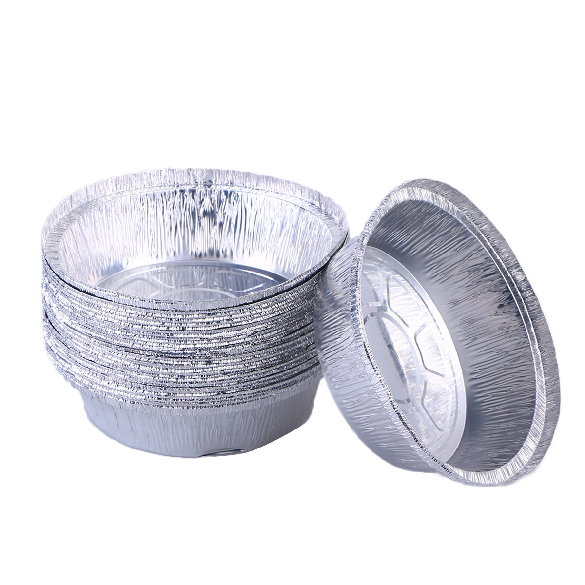 10 Pcs 6 Inch Ronde Vorm Wegwerp Duurzaam Aluminiumfolie Plaat Nemen Pannen Ideaal Voor Maaltijden Prep, taarten, Gebak, Vlees (Geen Deksels)