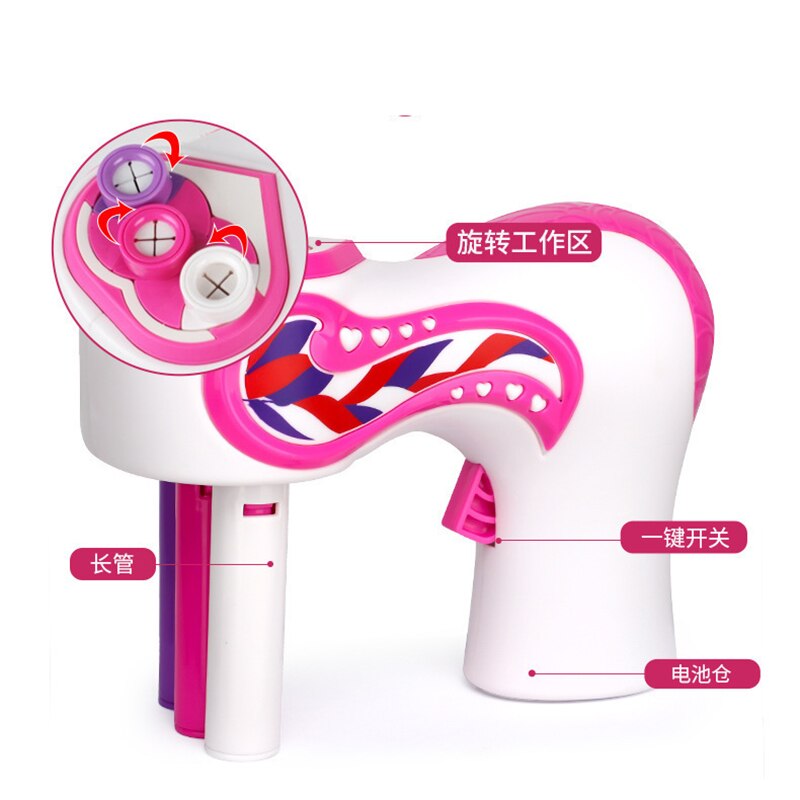 Cheveux tressage jouets de coiffure électrique enfants trois brins tresse automatique cheveux tressage outil jouets en plastique pour les filles