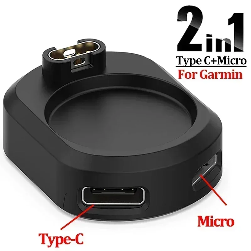 Type C Oplader Adapter voor Garmin Fenix 8 7 S 6 5 7X 6X Forerunner 265 965 245 955 Venu 3 S SQ2 Opladen Converter Kabel Adapter