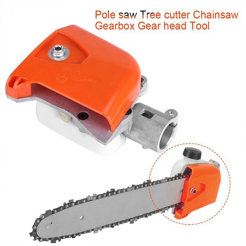 Tree Chainsaw Gear Head 26Mm Orange Spline Pole Saw Tree Cutter Chainsaw Gearbox Gear Head Tool 9 Spline