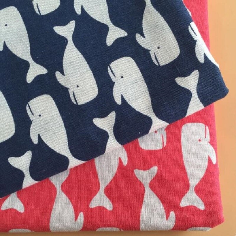 Beluga Gedrukt Canvas Stof Linnen Katoen Stof Diy Naaien Gewatteerde Thuis Decoratie Slijtvaste Textiel Stof