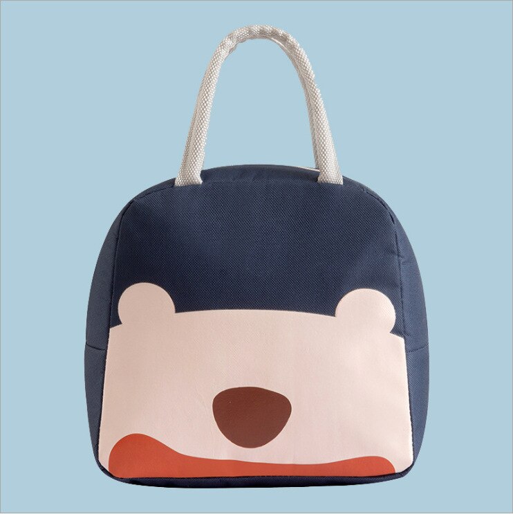Preservation Baby Food Milk Bottle Heat/cold Storage Insulation Bags Waterproof Swan Bag Lunch Bag Infant Kids Food Bag: Navy