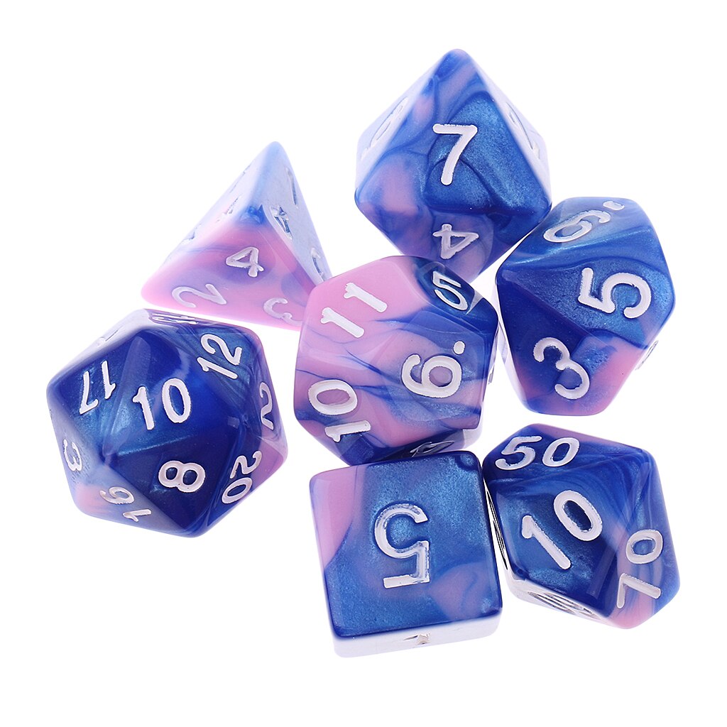 7X polyedrisch Würfel D12 D10 D8 D6 D4 16mm Für Würfel Spiel