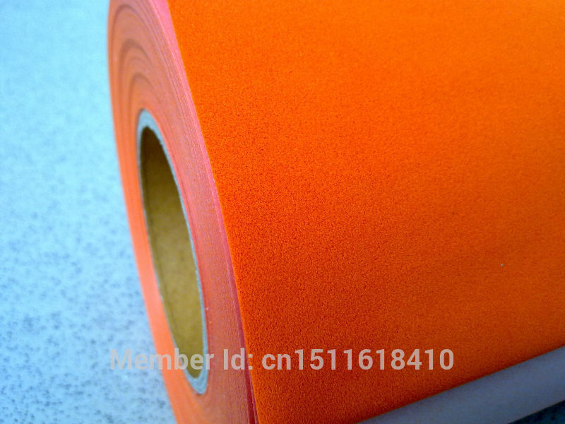 CDF-07 couleur orange troupeau transfert de chaleur troupeau vinyle pour vêtement ou basket-ball chemise troupeau avec taille: 50*100 cm/lot