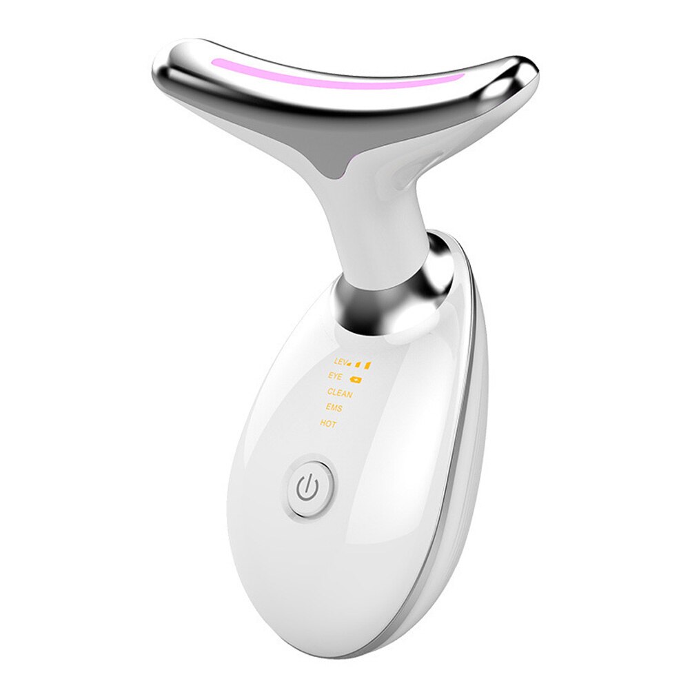 Appareil de beauté pour le cou et le visage, dispositif de raffermissement de la peau, appareil de suppression des rides du cou, thérapie photonique Led, Rechargeable par USB