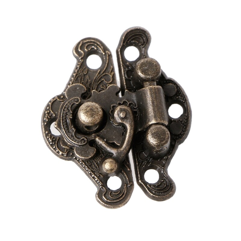 Small Box Packing Buckle Antique Wooden Box Lock Alloy Buckle Latch Hook Locks,23*28mm
