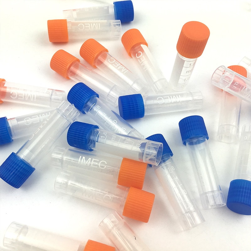 100 stk gradering 1.8ml centrifugerør 2ml volumen plastflasker med skruehætte gennemsigtig beholder kan lovgive hætteglas