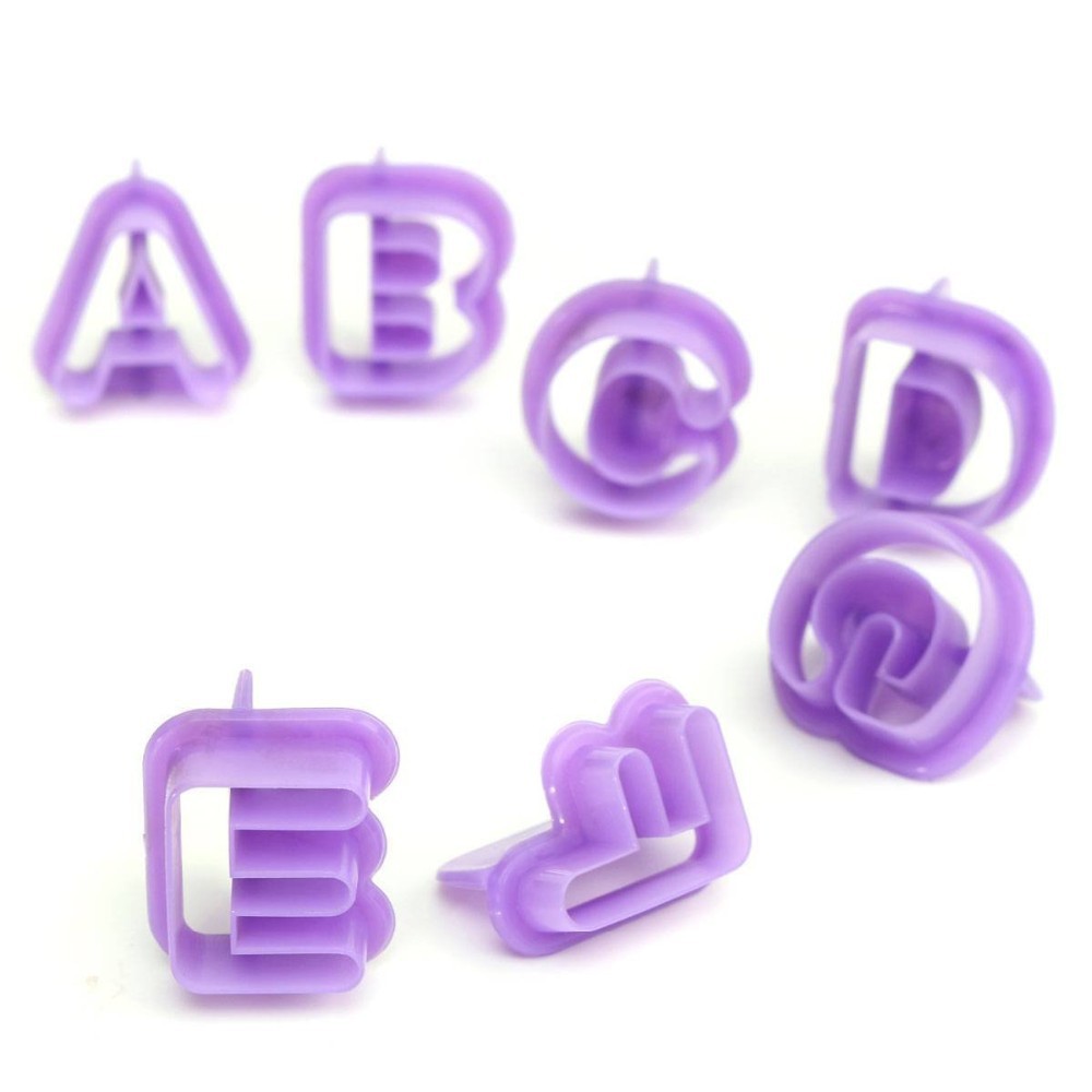 40Pcs Alfabet Cake Mallen Figuur Plastic Brief Fondant Chocolade Cookie Cutter Nummer Koekjes Mal Bakken Decorating Gereedschap