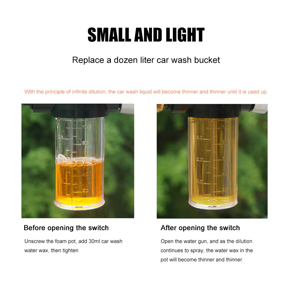 Een Stuk Schuim Pot Auto Wassen Foamer 100Ml Foam Lance Drinkbaar Auto Zeep Wassen Hogedrukreiniger Tool accessoires