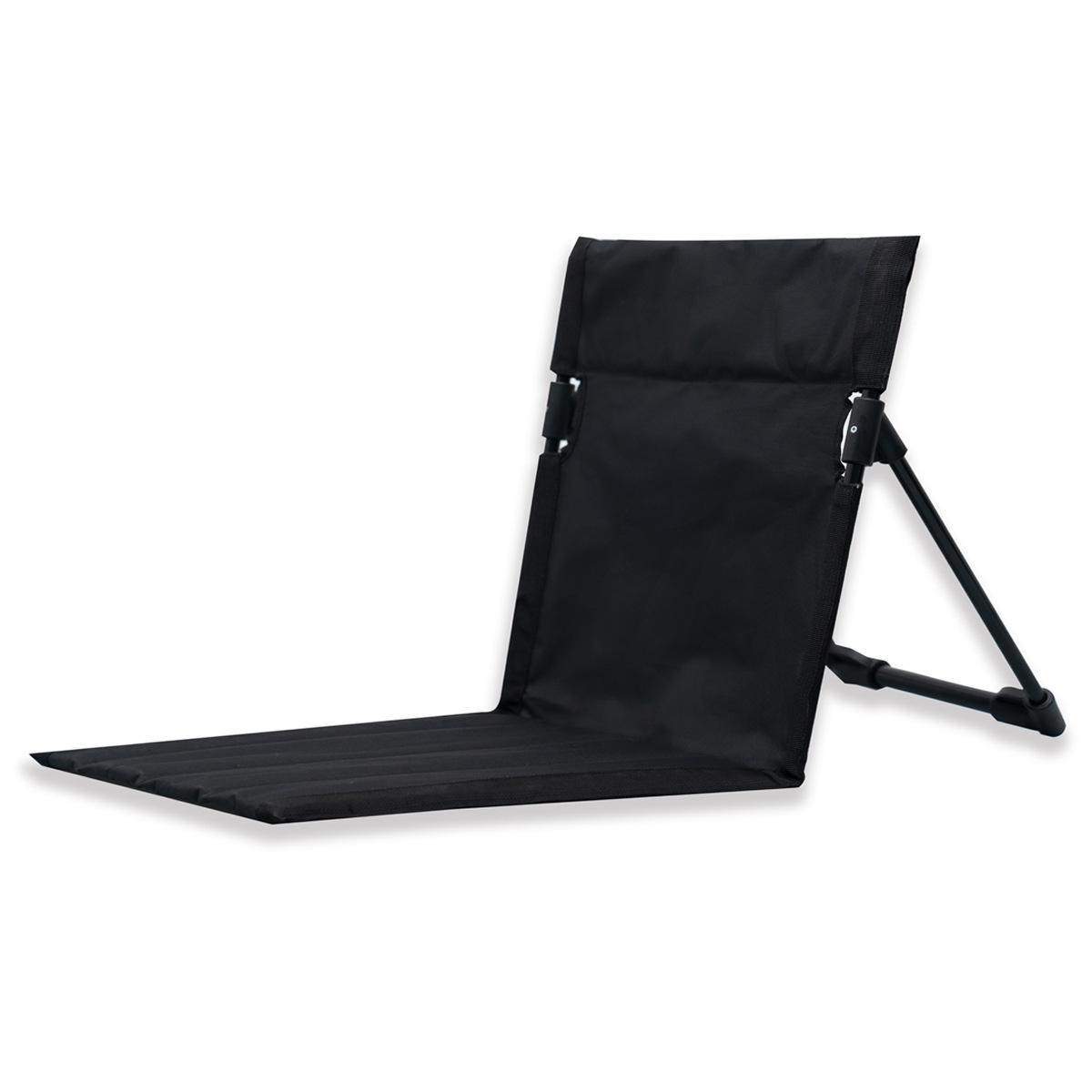 Chaise d'extérieur, poteau de support en alliage d'aluminium, chaise de pelouse, chaise pliante étendue portable de camping pour plage paresseuse, chaise de pelouse: Black