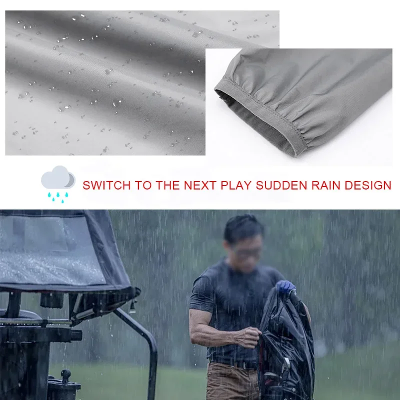 Golf Raincoat Lightweight Jacket Adult Waterproof Outdoor Motorcycle Cycling Hiking Fishing Rain Protection Gear M/XXXXL