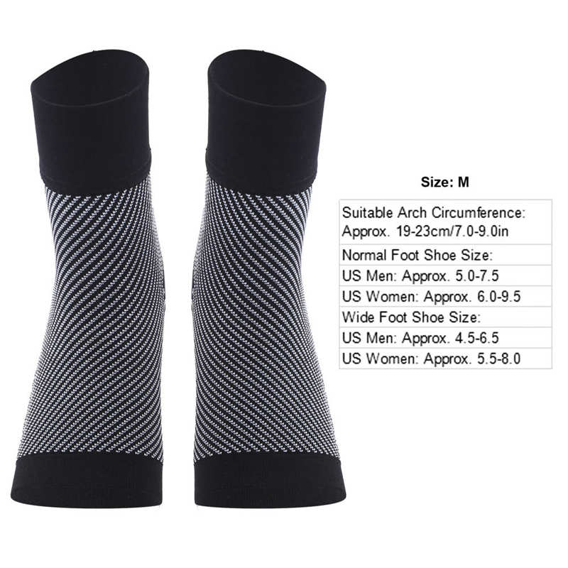 1 Paar Hak Ondersteuning Mouwen Sport Hak Beschermende Ondersteuning Sokken Voet Mouw Half Pijnbestrijding Compressie Sokken