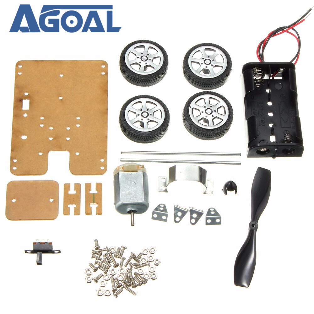 Mini Wind Auto DIY Puzzel Robot Kit Leren kit
