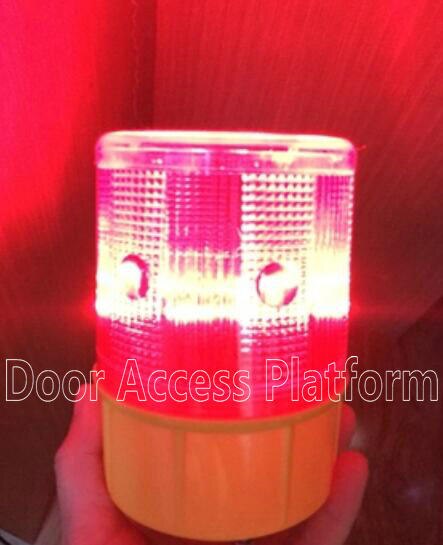 Solar give power's door warning led light For Access Control System, Security system No Voice, by stroboscopic lamp LED Light
