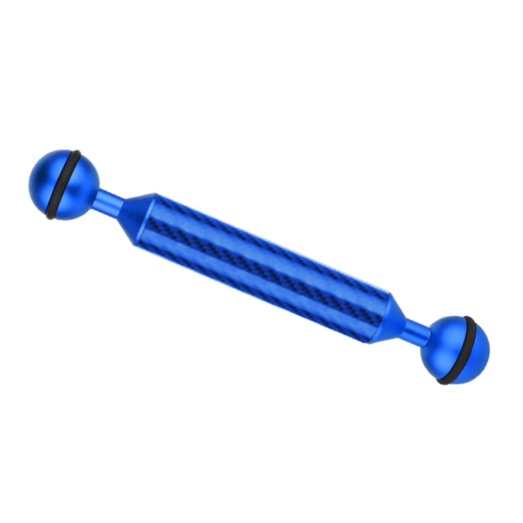 6 polegada comprimento 20.8mm diâmetro duplo bolas de fibra de carbono flutuante braço estender suporte, diâmetro da bola: 1 polegada azul