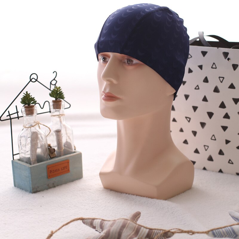 Gorro de natación de tela de piel de tiburón, gorros con orejas de tiburón, protección para piscina, gorros de baño de nailon, unisex