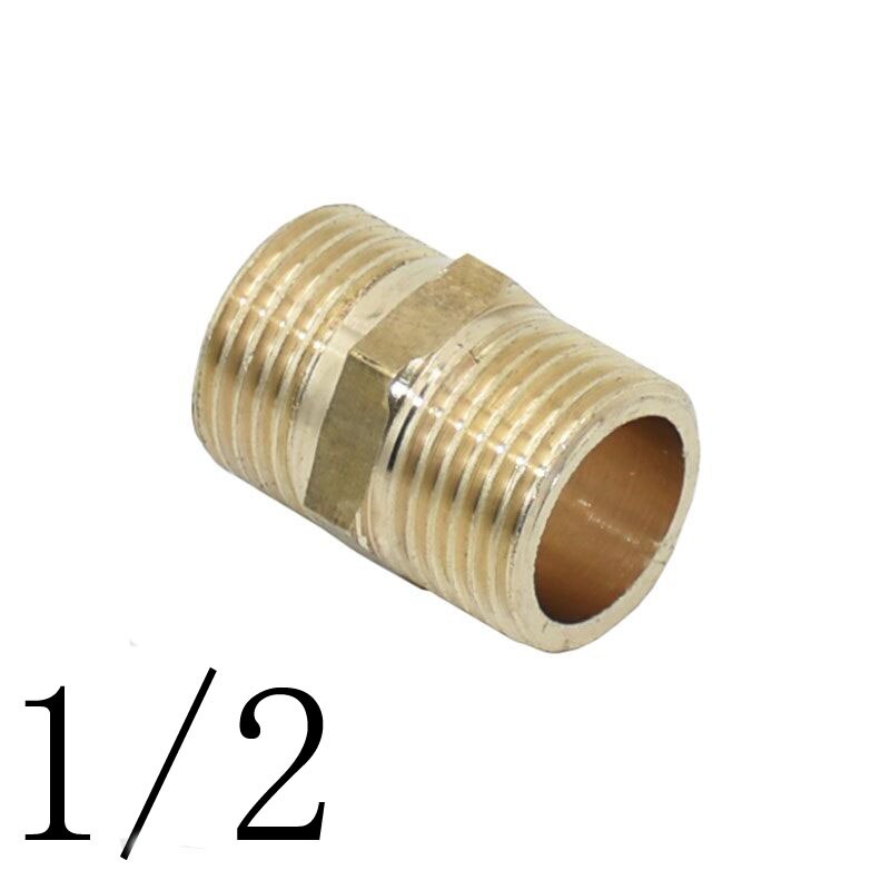 1/2 3/4 1" brass metal threaded Male connectors G1/2 G3/4 G1 copper 2 way thread Repair joints Extended repair joints 1pcs: G1I2