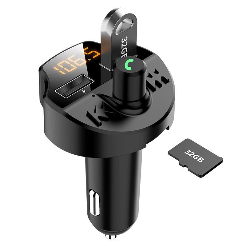 Bluetooth Handsfree FM Transmitter Dual USB Car Charger For Smart Device Music Player Car Accessories Support Voice Navigation