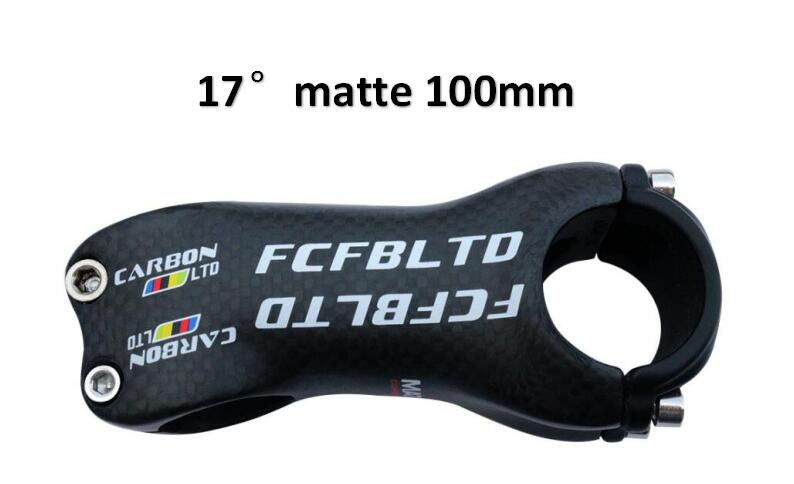 FCFB 3 K Carbon Fiber MTB Fiets Stuurpen 31.8 MM Carbon Racefiets Stuurpen Fietsen Stuur 6/17 Graden 80 90 100 110 120 130 MM: 17 degree 100mm