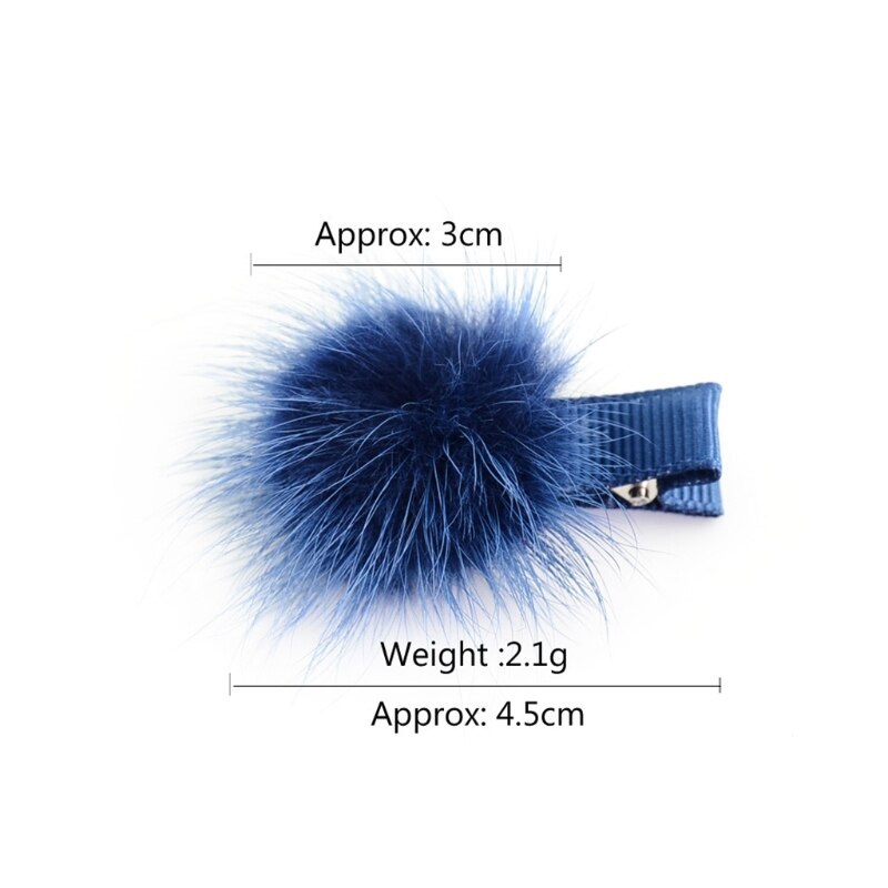12 Pcs Koreanischen Fell Ball Pompon Haar Clip Pin Barrettes Headwear Für Baby Mädchen GXMB