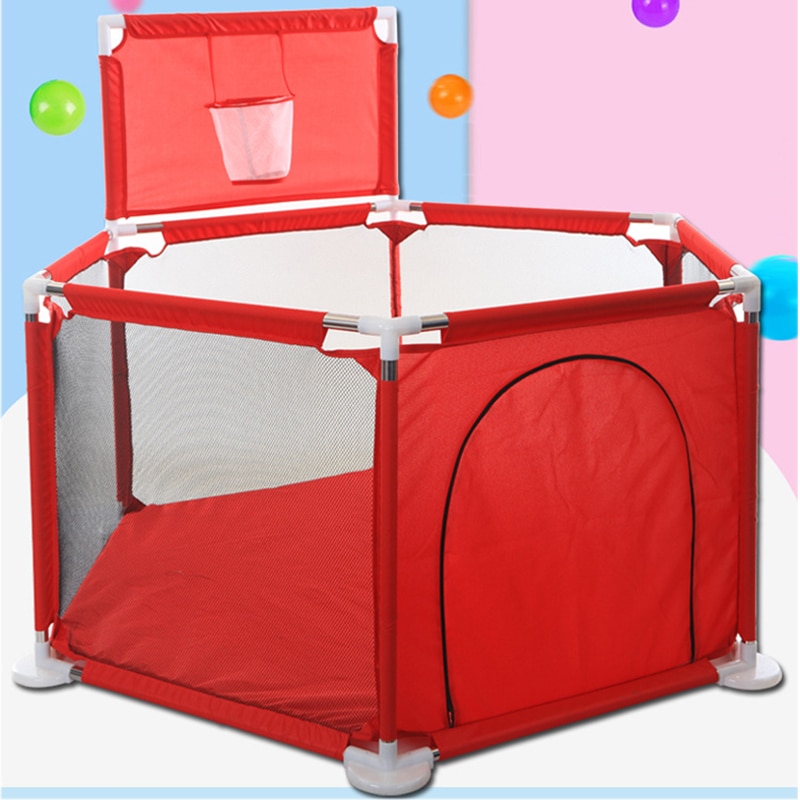 Baby Box Voor Kinderen Pasgeboren Hek Box Voor Baby Zwembad Kinderen Tent Voor Kinderen Veiligheid Barrières Met Basketbal Hoepel