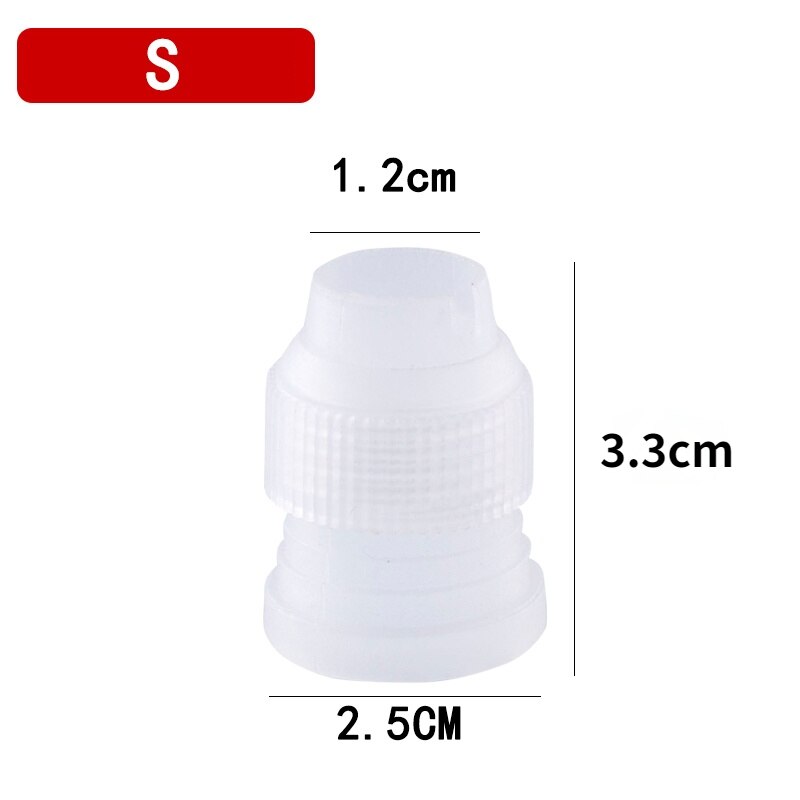 Plastic Decorating Mouth Converter Adapter Confectionery Pastry Tips Connector Nozzle Sets Cake Tools Baking Kitchen Tools: S