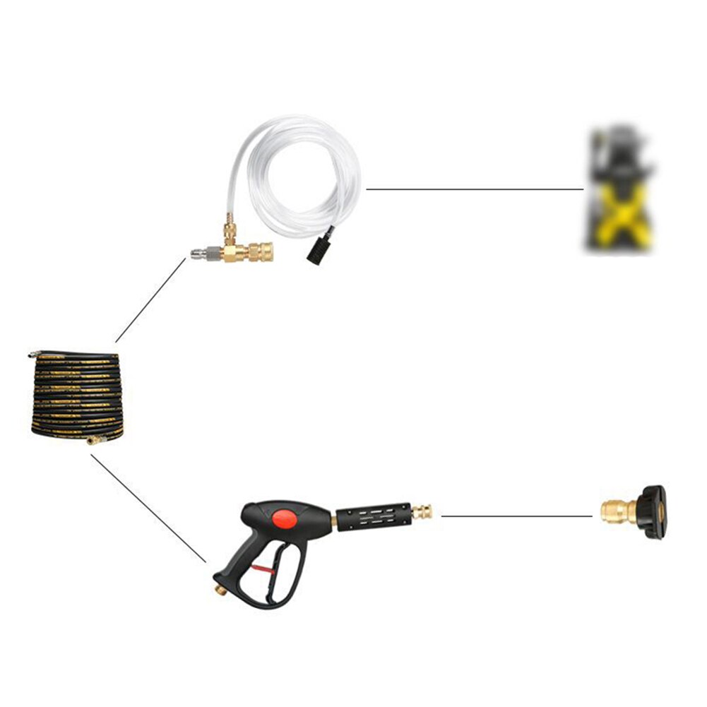 3/8 Inch Adjustable Chemical Soap Injector Syphon Hose Set for Pressure Washer
