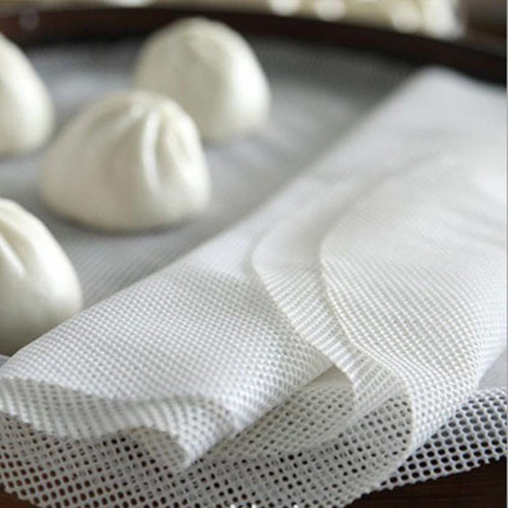 18-36cm Non-Stick Silicone Steamer White Dim Sum Paper Restaurant Kitchen Under Steamers Mat Kitchen Cooking Tools Accessories